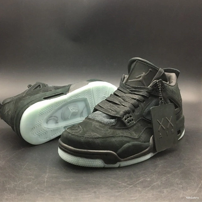 Rep TBkick Jordan Retro 4 Seasonal Black 3873 Kaws 930155- 1029